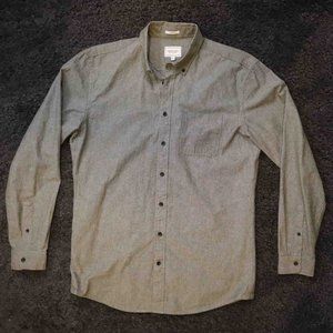 Frank & Oak Dress Shirt M Grey/tint of brown